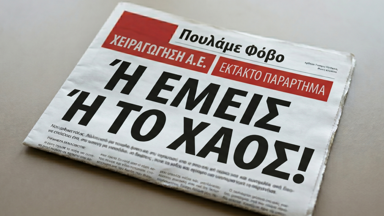 Κόμματα και δημοσιογράφοι πουλούν φόβο. Η ψήφος είναι ελευθερία δεν διαπραγματεύεται. Ο Γιώργος Νούσιας για τη δημοκρατική επιλογή χωρίς εκβιασμό.